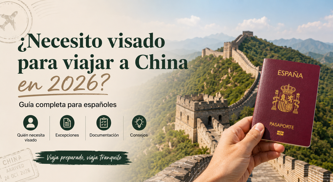 Pasaporte español y documentación para viajar a China sin visado en 2026